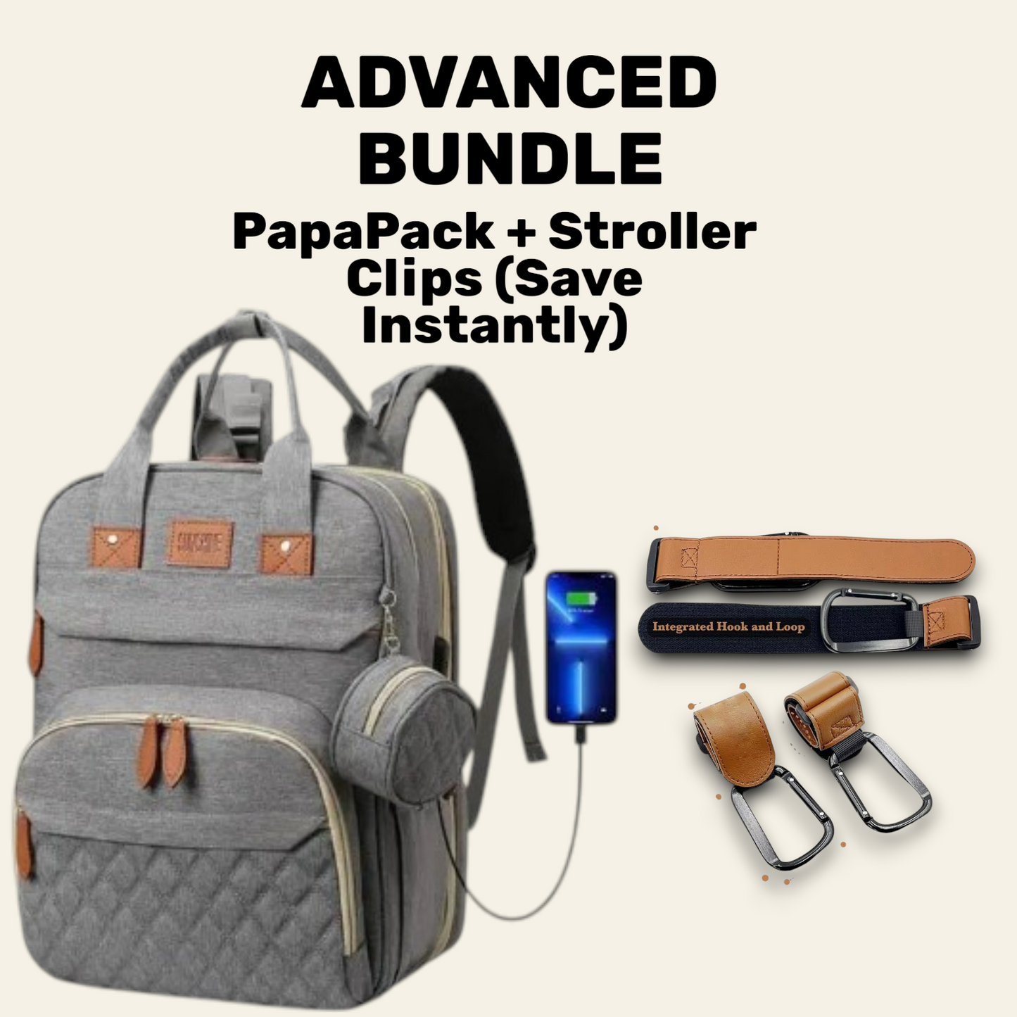 PapaPack™ 3-in-1 Adventure Diaper Bag