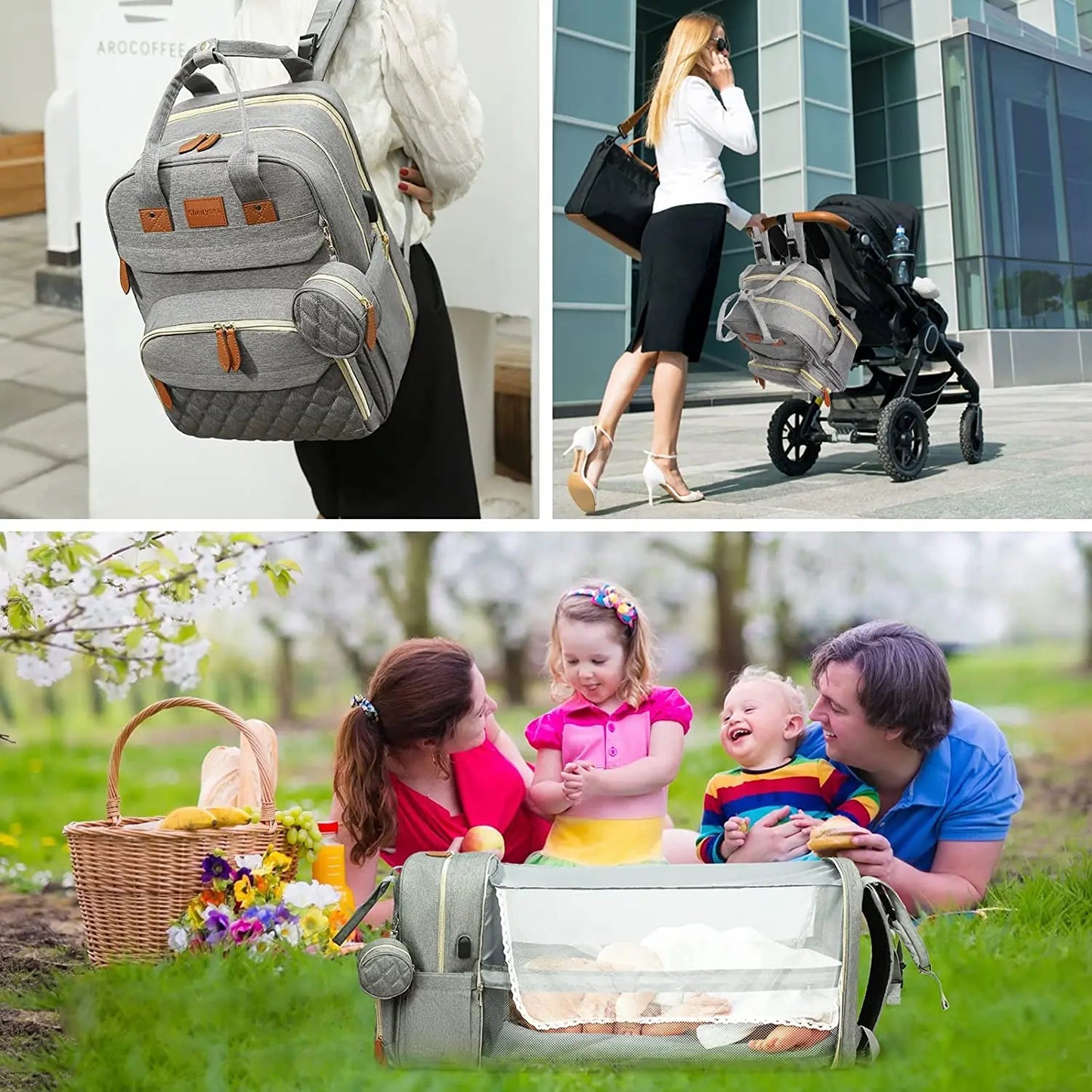 PapaPack™ 3-in-1 Adventure Diaper Bag