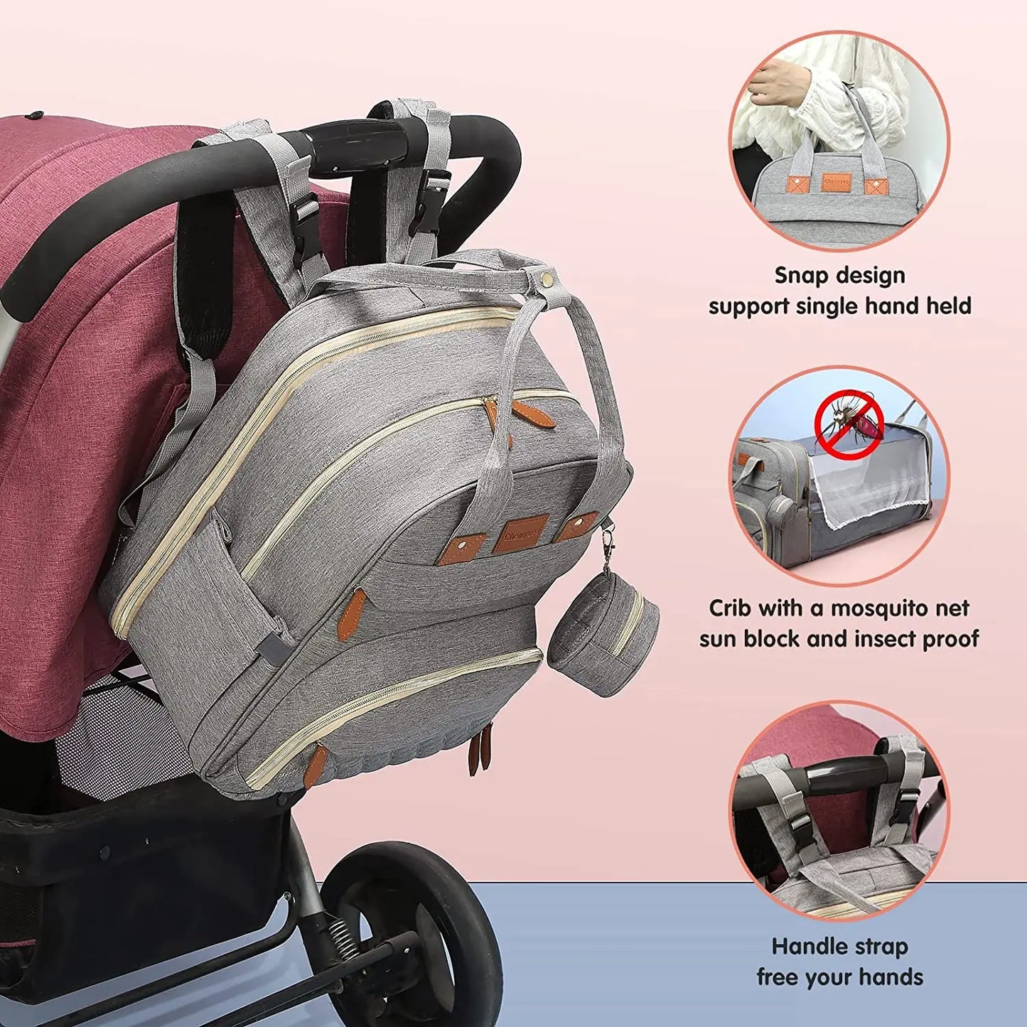 PapaPack™ 3-in-1 Adventure Diaper Bag