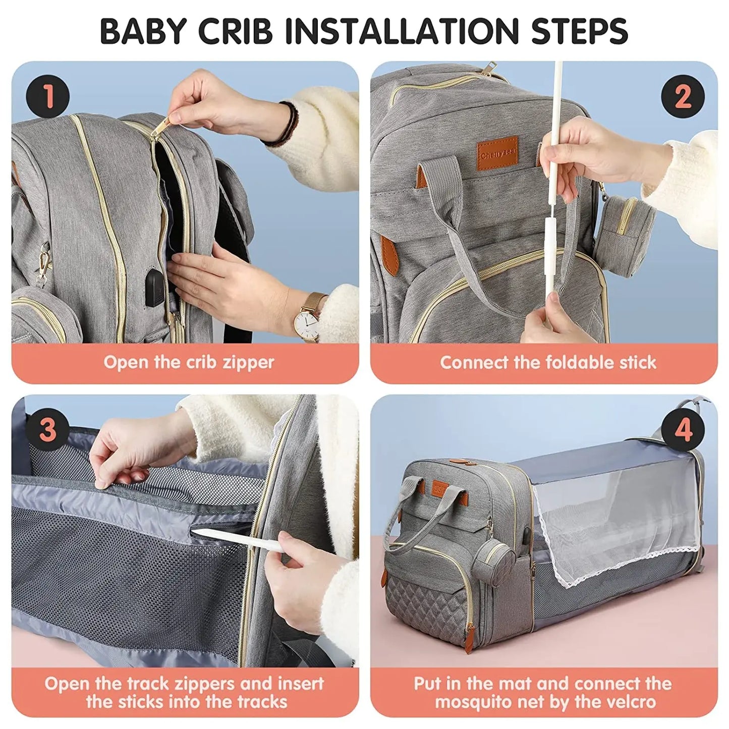 PapaPack™ 3-in-1 Adventure Diaper Bag